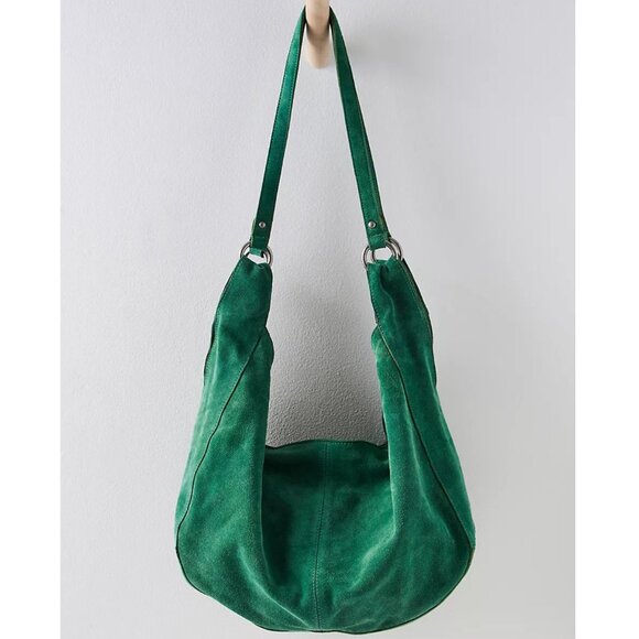 Roma Suede Tote Bag Color: Golf Green - Picture 1 of 4